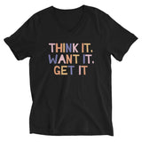 Think, Want, Get. V-Neck