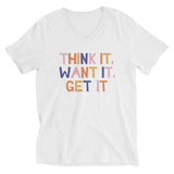 Think, Want, Get. V-Neck